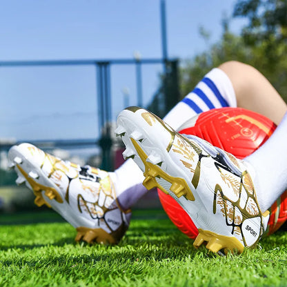 Kids Soccer Shoes Society TF/FG School Football Boots Cleats Grass Sneakers Boy Girl Outdoor Athletic Training Sports Footwear