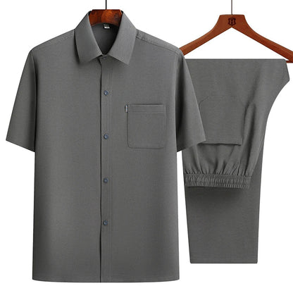 Shirts + Pants 2025 summer new style Sportswear Men's Casual Sets Male Fashion Chinese style shirts and trousers M-4XL