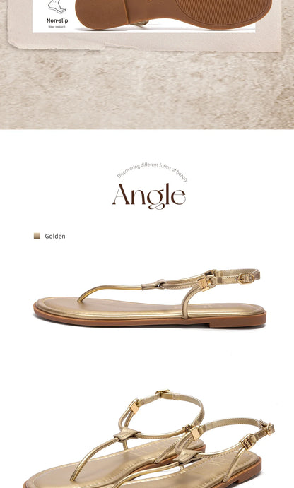 Women's Flat Sandals 2025 Summer Minimalist Toe Beach Shoes Vacation Outdoor