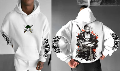 Anime Hand-painted Printed Hoodie 2025 Spring/Autumn Unisex Hip Hop Casual Loose Parent Child Pure Cotton Sweater Top