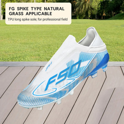 Classic Style AG FG football shoes PU Fabric Ventilated Upper TPU Wearproof Outsole Unisex Kids Outdoor Football Shoes
