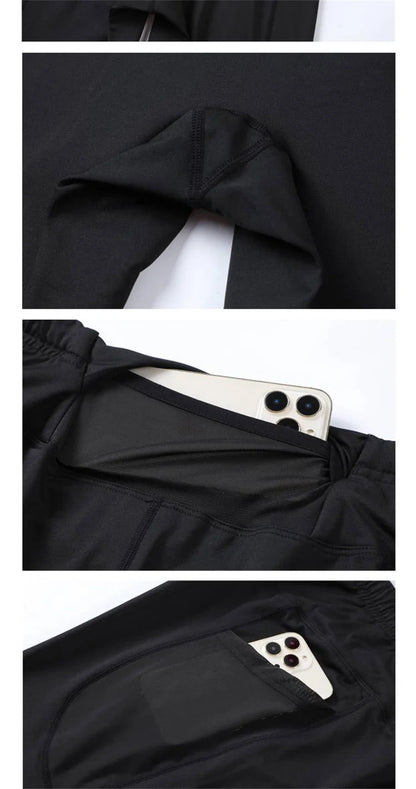 Men Women Winter Warm Thicken Velvet Running Pants Leggings Outdoor Sport Gym Fitness Yoga Basketball Cycling Hiking Long Tights
