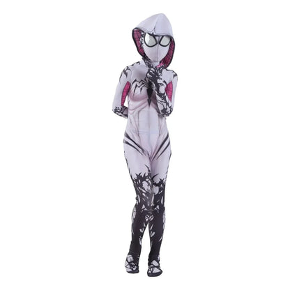 Spider Suit for Kids Costumes Spidergirls Gwen Cos Stacy Spandex Jumpsuits Boy Girl Zentai Costume for Halloween Cosplay Female