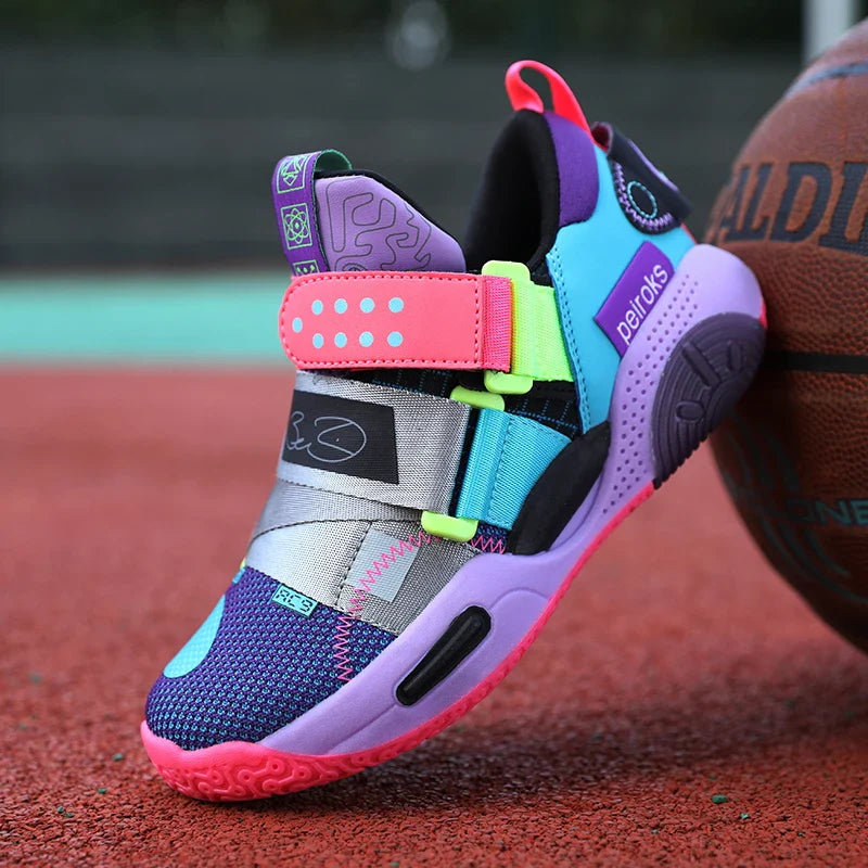 2024 New Children's Basketball Shoes For Boys Girls Non-slip Kids Sport Shoes Lightweight Outdoor Sneakers Trainers Footwear