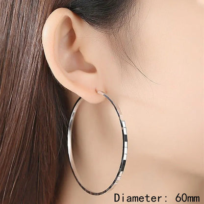 Senlissi - New Fashion 18K Gold Plated Hoop Earrings For Women 925 Sterling Silver Earring Cерьги Kольца Jewelry Girlfriend Gift