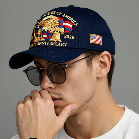 US 250th Anniversary Cap Retro Washed Patriotic Cap Trucker Hat Outdoor Sunhats Sports Hat reathable Baseball Caps for Men Women