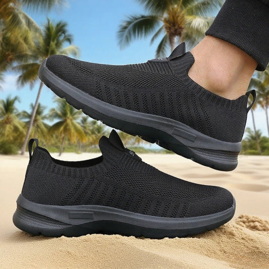 Tênis Masculino de Malha, Moda Casual, Respirável para Ar Livre, Academia, Leve, Calçados Esportivos Masculinos
