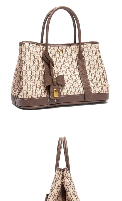 Woman Tote Bag Autumn New Fabric Splicing Handbag Convenient Carrying Mother Bag Commuter Women's Bag