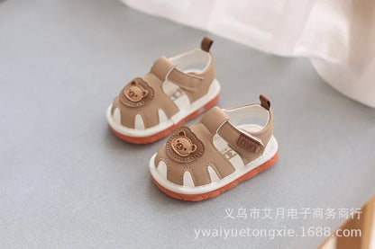 New Summer Baby Whistle Sandals Children Infant Casual Walking Shoes Toddler Boys Girl Kids Anti-Slip Closed-Toe Cartoon Sandals