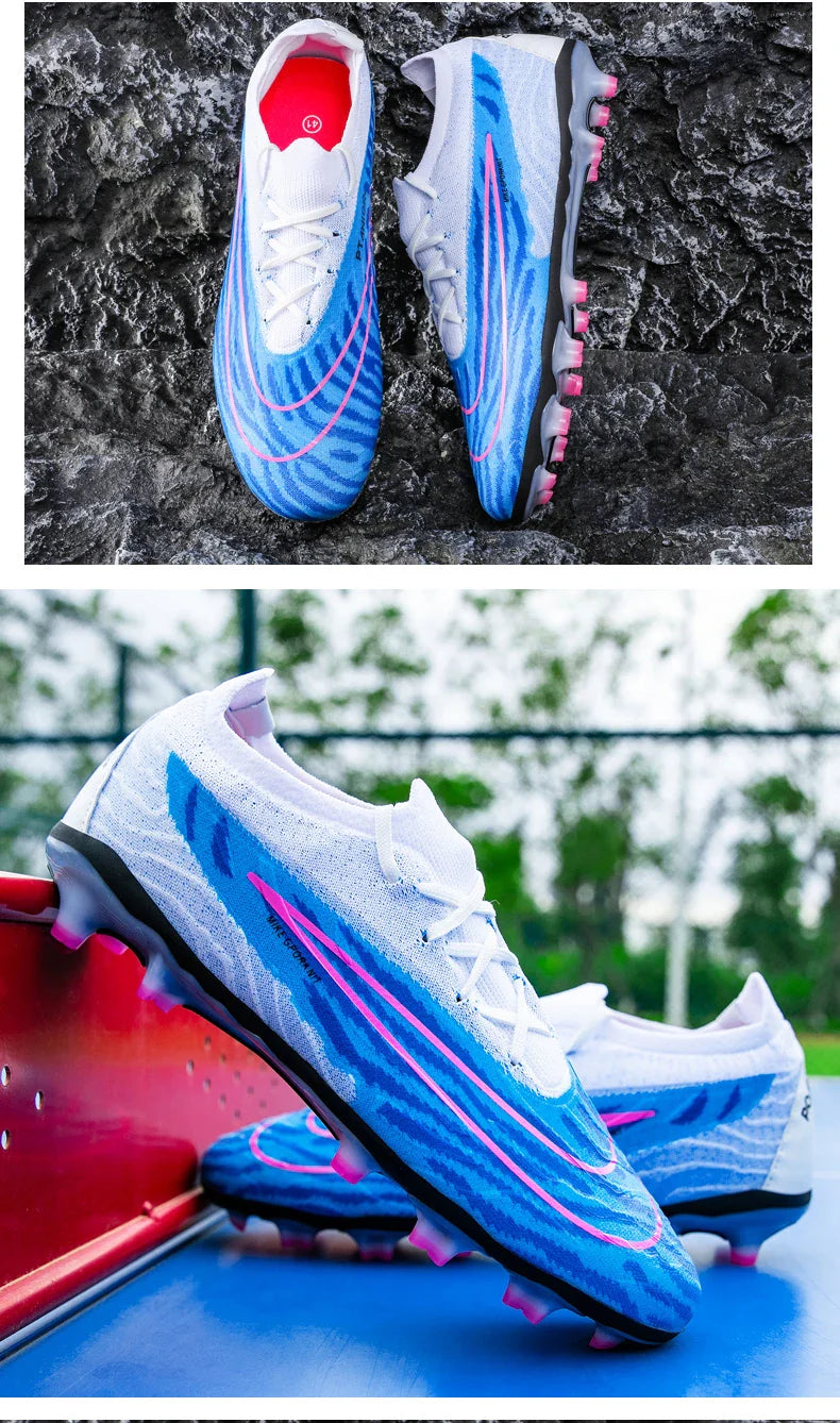 Men Training Football Boots Non-Slip Soccer Shoes Outdoor Cleats Futsal Breathable Sneakers Unisex Comfortable FG/TF Ultralight