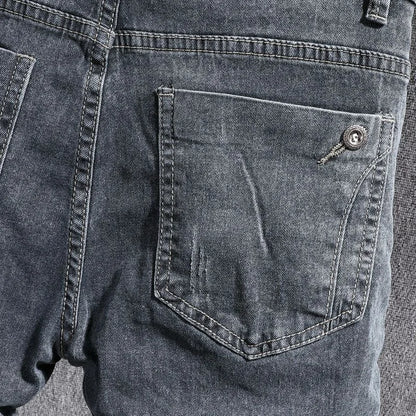 Autumn and Spring New Fashion Trend American Vintage Straight Leg Jeans Men's Casual Comfortable Sports High Quality Denim Pants