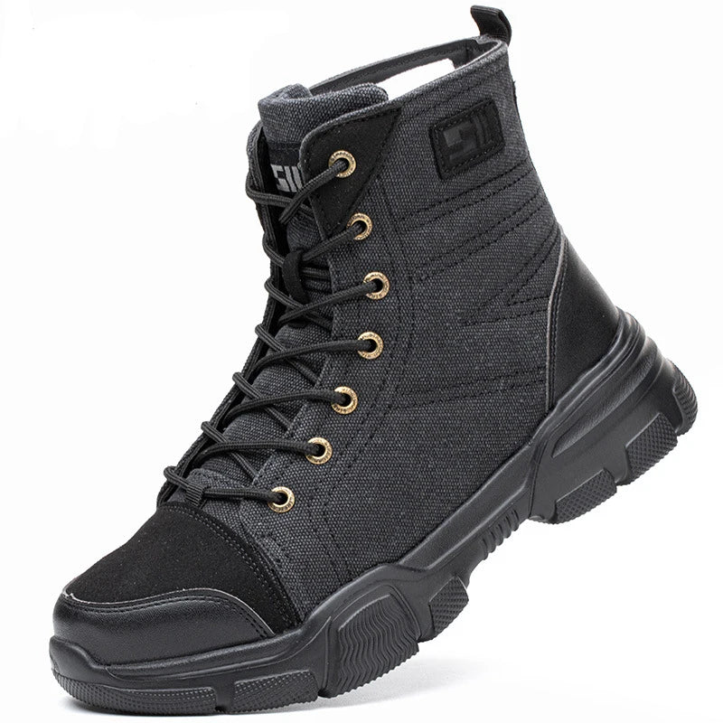 New Work Boots Indestructible Anti-smash Safety Shoes Men Steel Toe Shoes Puncture-proof Sneakers Shoes Non Slip Work Shoes