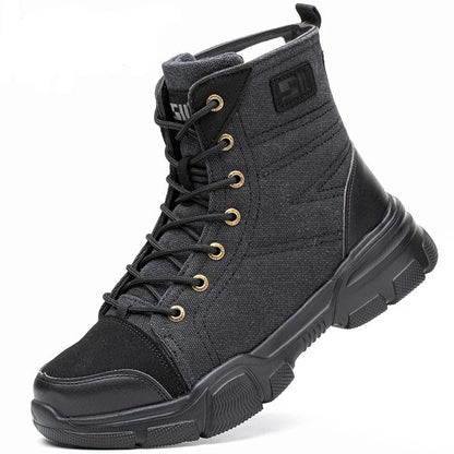 New Work Boots Indestructible Anti-smash Safety Shoes Men Steel Toe Shoes Puncture-proof Sneakers Shoes Non Slip Work Shoes