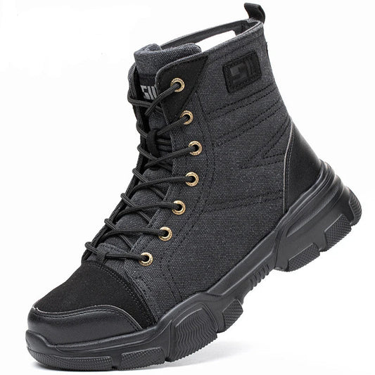 New Work Boots Indestructible Anti-smash Safety Shoes Men Steel Toe Shoes Puncture-proof Sneakers Shoes Non Slip Work Shoes