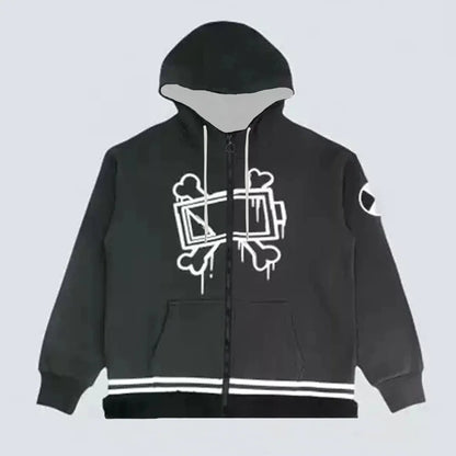 Game Murder Drones Cosplay Zipper Hoodies Winter Long Sleeve Male Hooded Sweatshirt Unisex Streetwear Men Women Zip Up Sudaderas