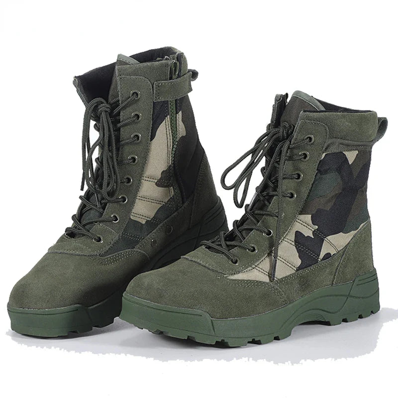 Men's Boots 2026 New Tactical Boots Special Force Desert Combat Boots Men Work Shoes Outdoor Hiking Ankle Boots