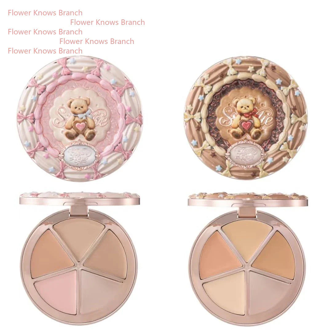 THE SWEETIE BEAR COLLECTION Makeup Gift Set All In Concealer Palette Blush Setting Powder Lip Jelly Gift Box Mirror