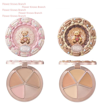 THE SWEETIE BEAR COLLECTION Makeup Gift Set All In Concealer Palette Blush Setting Powder Lip Jelly Gift Box Mirror
