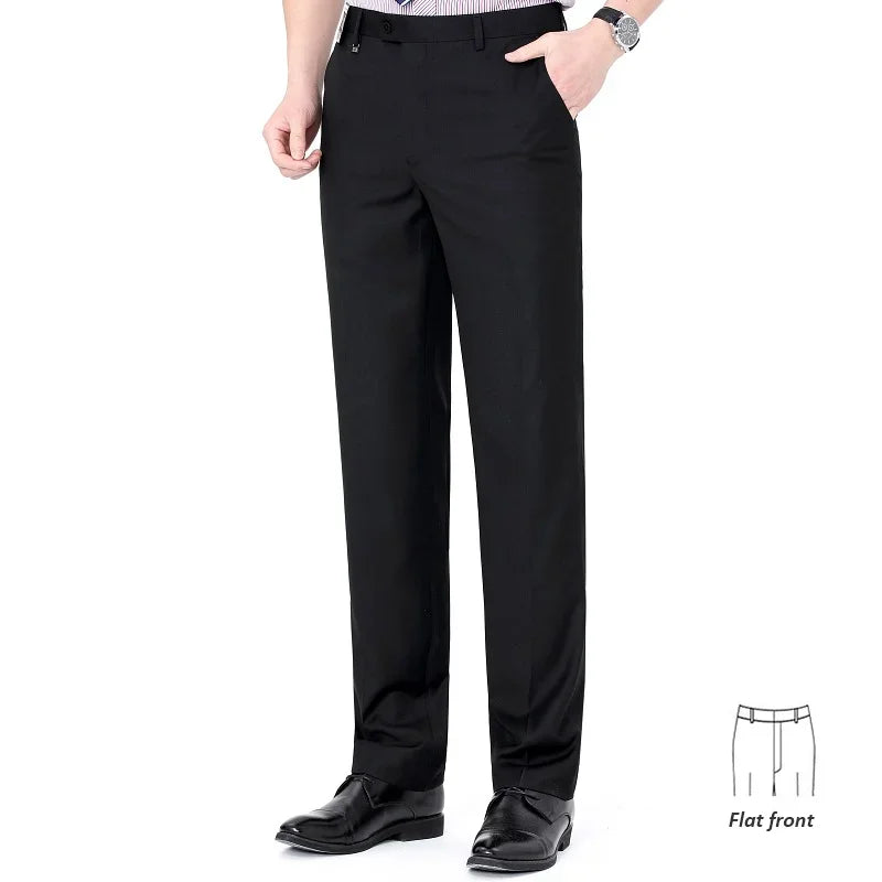 Men's High-End Summer Wool Blend Trousers, Traf Suit Pants,Business Formal , Man Pants,Wool Dress Pants for Men