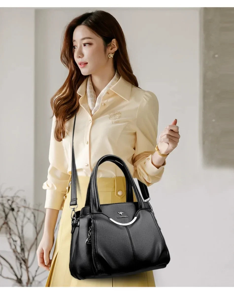 Luxury Purses and Handbags High Quality Soft Leather Shoulder Crossbody Bags for Women 2024 Elegant Tote Messenger Sac A Main