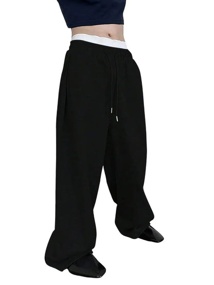 Mens Sweatpants Straight Fit Joggers for Sports and Streetwear Loose Oversized Casual Pant Drawstring Multi-pocket Men Long Pant