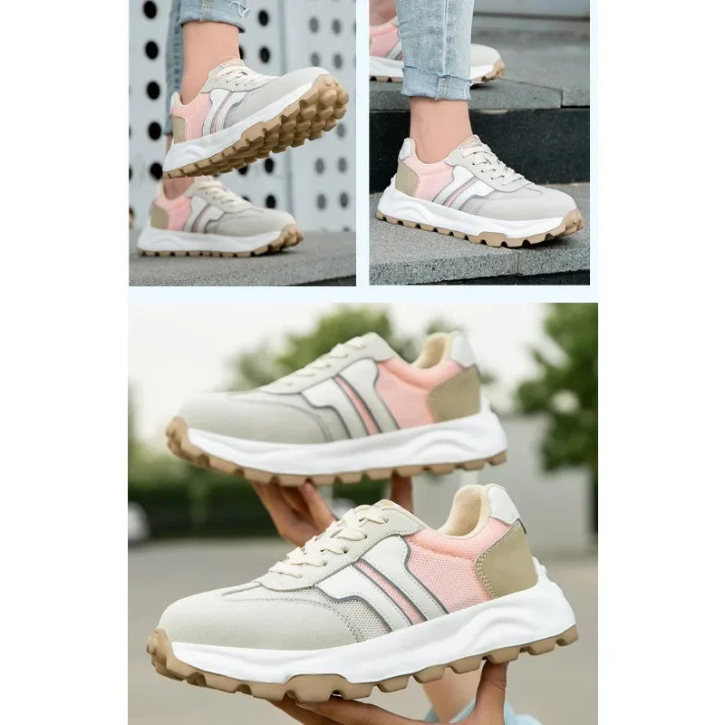 New Women's Safety Shoes with Anti Smashing and Anti Piercing Lightweight Soft Sole and Steel Toe Caps for Work Shoes