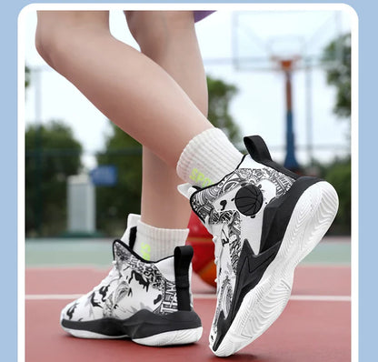 Children's basketball shoes non-slip breathable basketball training shoes with boys and girls basketball shoes sneakers 31-39