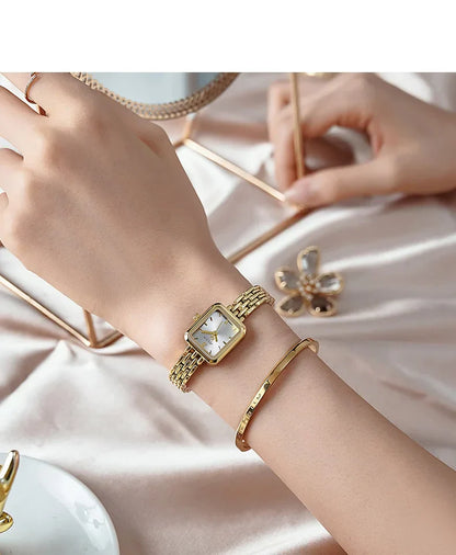Watch For Women  Women's Stainless Steel Band Luxury Gift Watch Dual-Layer Dial Fashion Montre JA-771