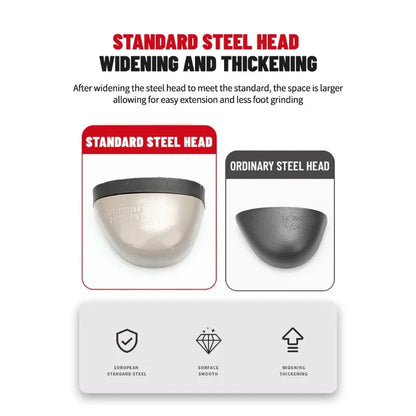 Button Labor Protection Shoes Lightweight Steel Toe Cap Anti Smashing and Anti Puncture Safety Shoes