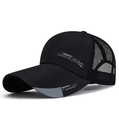 2024 Fashion Line Baseball Cap For Men Sports Cap Hat Fish Outdoor Long Visor Brim Shade Snapback Sun Hat Women's Summer Hat