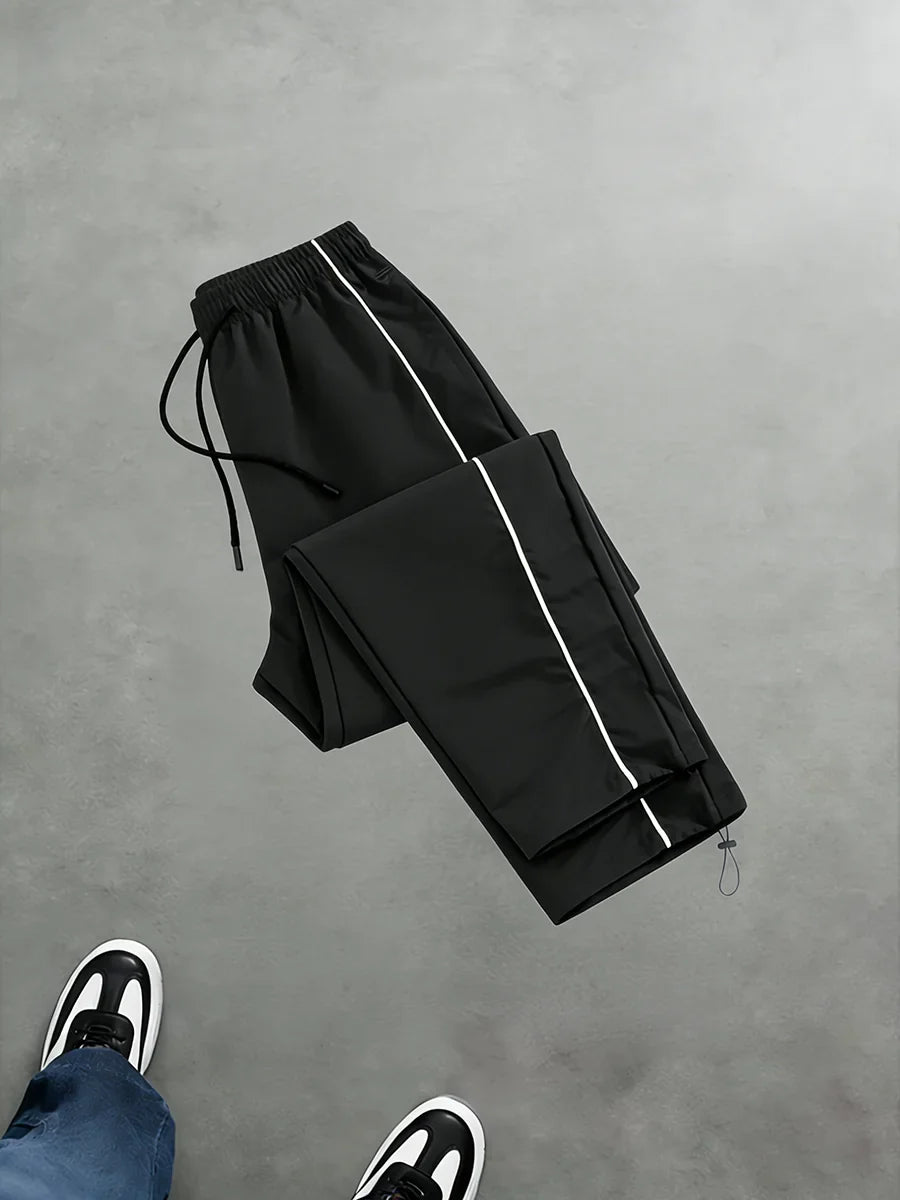 2026 Cross Print Sports Pants Summer Casual Lightweight Breathable Fitness Training Drawstring Long Pants Retro Street Style