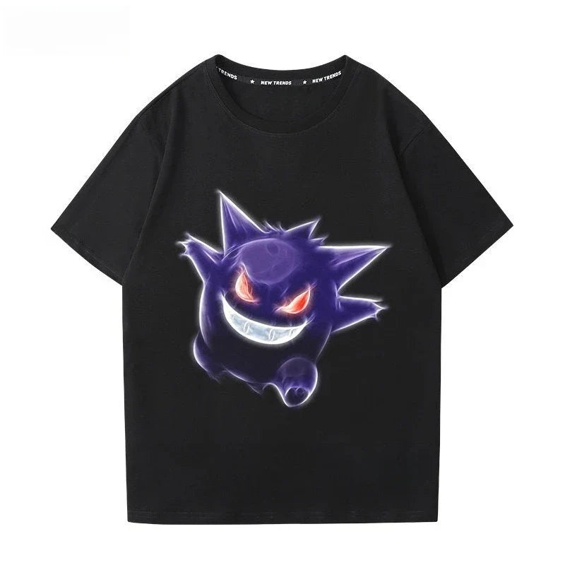 Printing Tee Pure Cotton T-shirt Men's 2026 Summer Fashion Oversize Street Casual Y2K Tops Streetwear Clothing