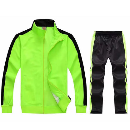 2Pcs Set Men's Sweatsuit Sportswear Tracksuit Men Jacket and Pants Sets Training Suit Autumn Winter Spring Sporting Track Suit