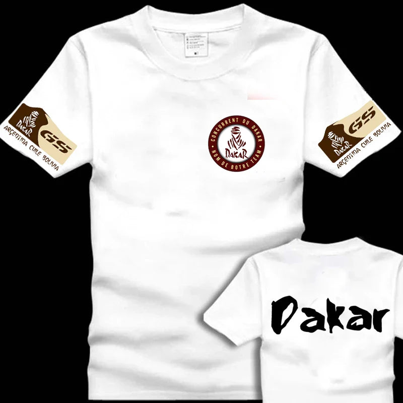 Off-road E-family Cotton Motorcycle T-shirt BMW Printing Short-sleeved Locomotive Racing Car Mercedes-Benz Audi Men's Clothing
