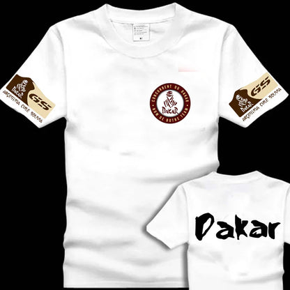 Off-road E-family Cotton Motorcycle T-shirt BMW Printing Short-sleeved Locomotive Racing Car Mercedes-Benz Audi Men's Clothing