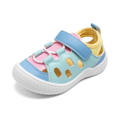 Toddler Little Kid Boys & Girls Closed Toe Sandals Velcro Breathable Cutout Summer Beach Casual Shoes