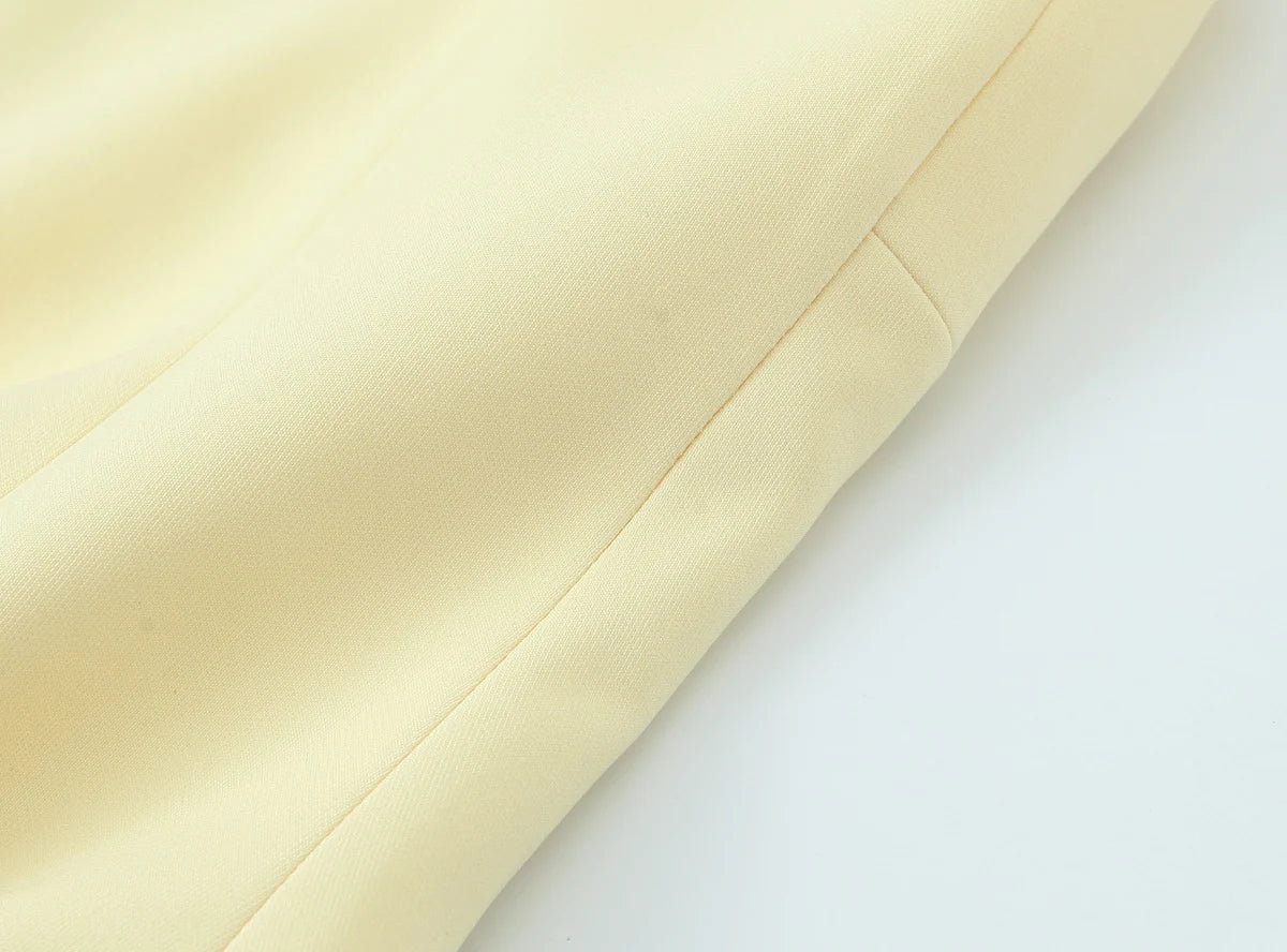 Sexy Chic Yellow Bow Tops Women Zipper Tie Up Slim Short Cami Tops Women Fashion 2025 Summer Elegant Y2K Girl Blouses