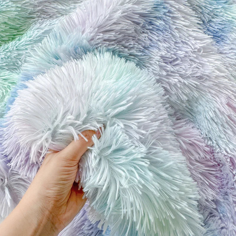 1Pc  Mink velvet fabric Colorful Soft Warm Sofa Throw Blankets Travel Blanket Warm Bedding All Season With zipper Duvet Covers