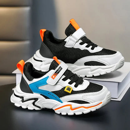 Boys' Summer Mesh Breathable Sneakers Anti-Skid Outdoor Tennis Shoes for Children Sport Running Size 28-39