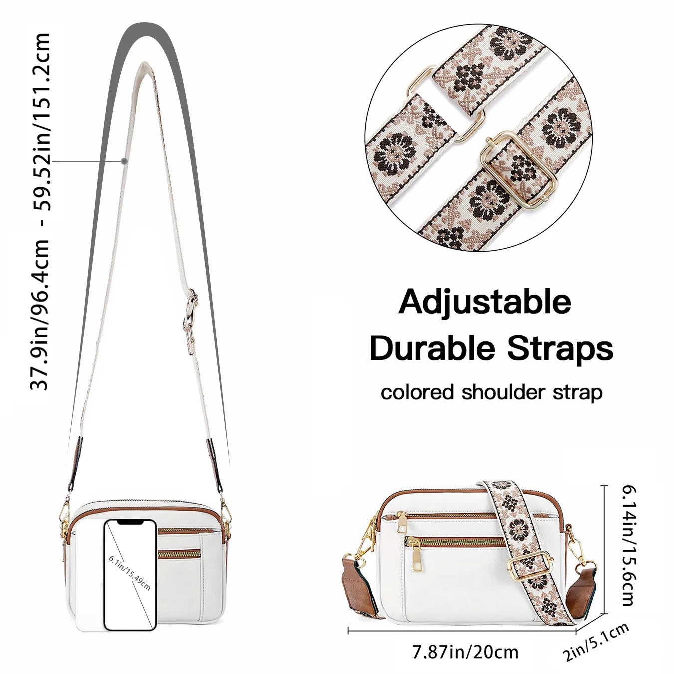 Ladies' Small Square Bag Two-tone Leather Crossbody Bag Large-capacity PU Crossbody Wallet Multi-functional Small Square Bag