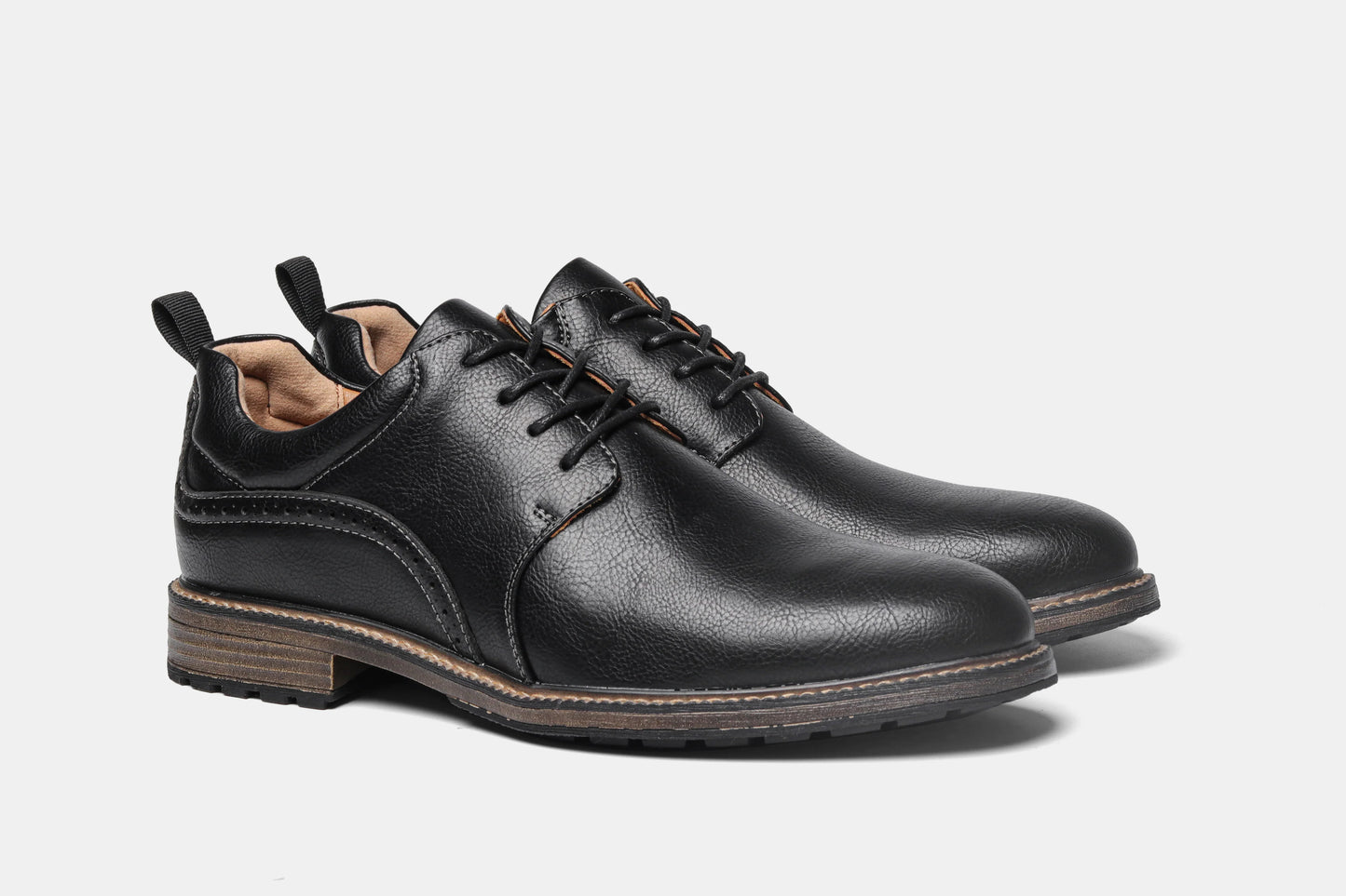 Size 40-46 Men's Casual Leather Shoes Comfortable Fashion Brand Derby Shoes