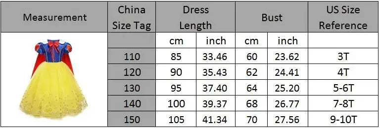 Cinderella Anna Elsa Costume Children Princess Dress for Girls Kids Cosplay Snow White Christmas Carnival Party Disguise Outfit