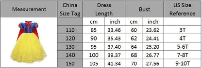 Cinderella Anna Elsa Costume Children Princess Dress for Girls Kids Cosplay Snow White Christmas Carnival Party Disguise Outfit