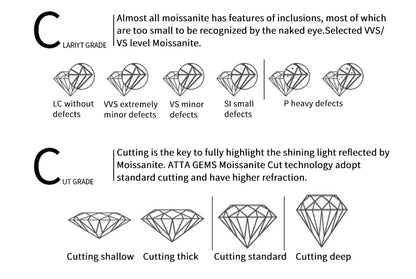 Women’s Earring Test Passed Moissanite VVS1 D Color Round Cut 3.5MM Diamond 925 Sterling Silver Earrings Fine Jewelry
