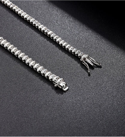 0.1/0.15carat Marquise Cut Moissanite Diamond Tennis Bracelets with Certifcate S925 Silver Bridal Wedding Bracelet for Women