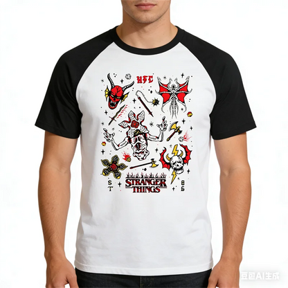 Hot Selling Fashion New Men's T-shirt 3D Wild Devil Style Printed Short Sleeve Tops Casual Men's and Women's Large Siz Clothing
