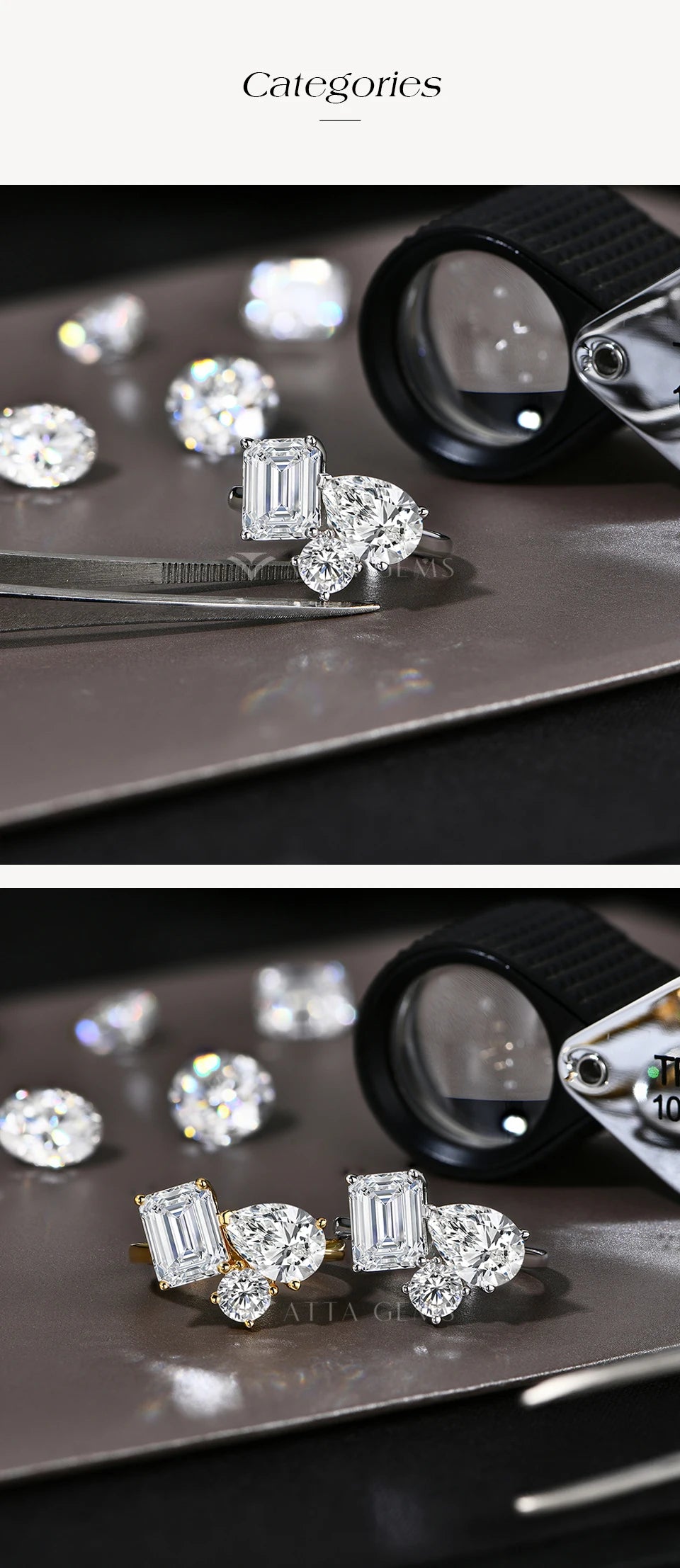 Total 5.5CT All Lab-Creatred Moissantie Ring for Women S925 Silver Engagement Ring Classic Wedding Engagemen Jewelry