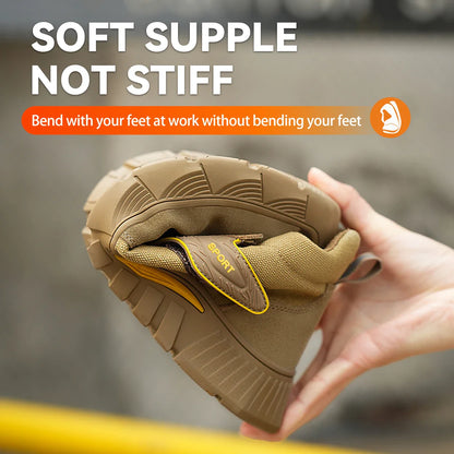 Fashion best quality Protective Work Safety Shoes For Men Breathable Shoes Anti-Puncture Steel Toe Cap Anti Puncture Work Boots