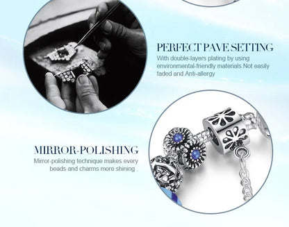 Queen Jewelry Charms Bracelet & Bangles With Queen Crown Beads Bracelet for Women PA1823