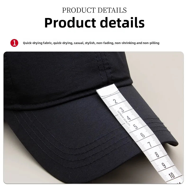 Summer Lightweight Quick Drying Baseball Cap Man  Plus Hat Male Outdoor Sport Oversized Men's Navy Baseball Cap for Big Heads